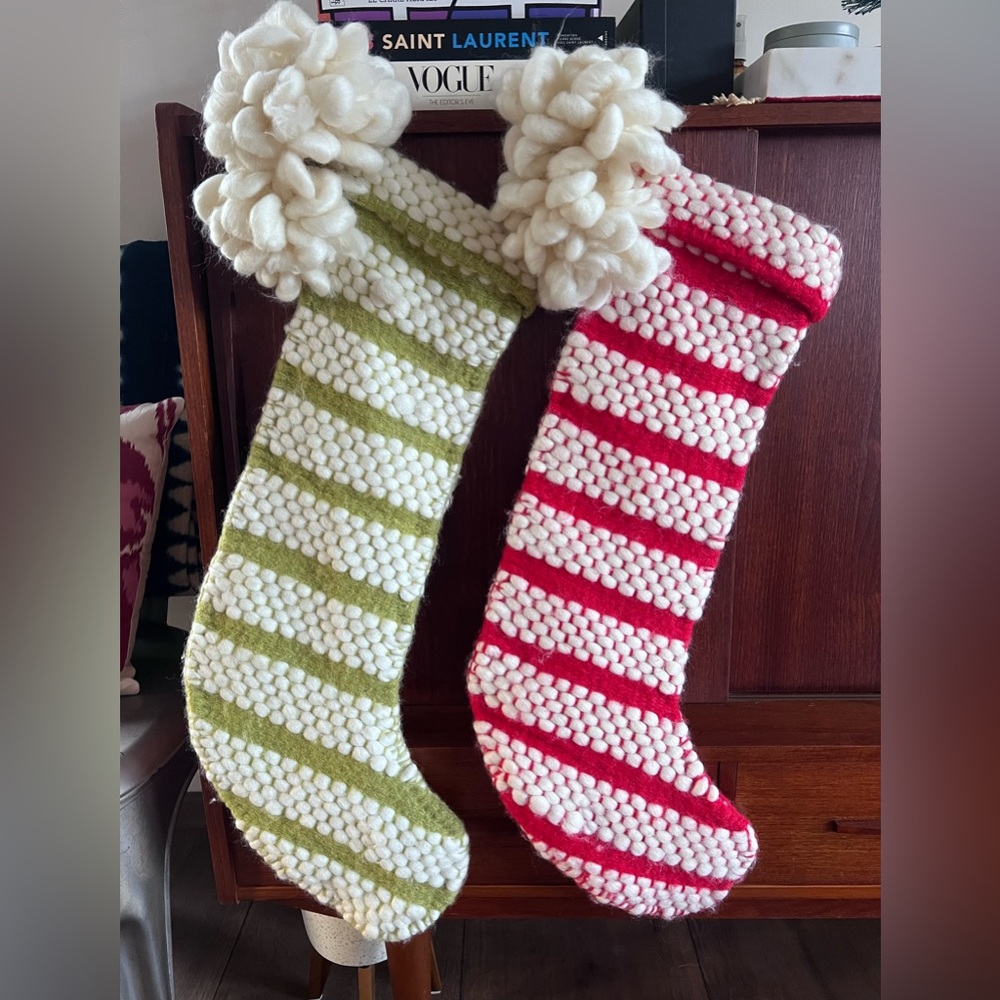 Red Anthropologie Stocking